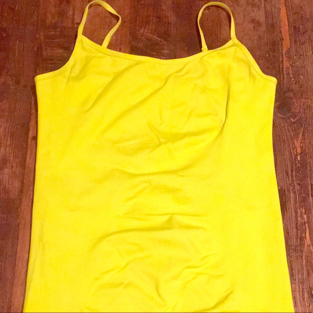 Bisou Bisou Highlighter yellow compression top.
